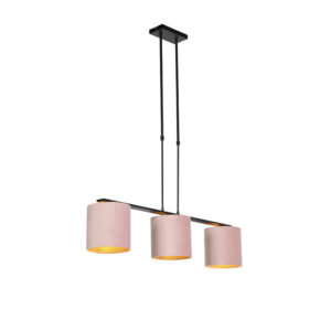 hanglampen Hanglamp met velours kappen roze goud 20cm Combi 3 Deluxe StaalStof Roze Ben je op zoek naar de ideale combinatie tussen uniek en Dan is deze precies