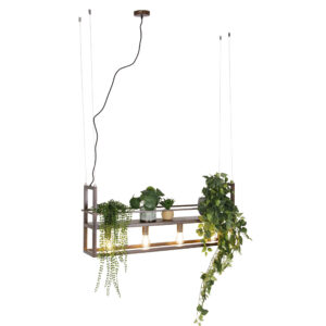 hanglampen hanglamp roestbruin met rek Cage Rack Staal Roestbruin Een luchtig ontwerp plek voor leuke Super leuk in de keuken of boven eethoek. Zet er bovenop