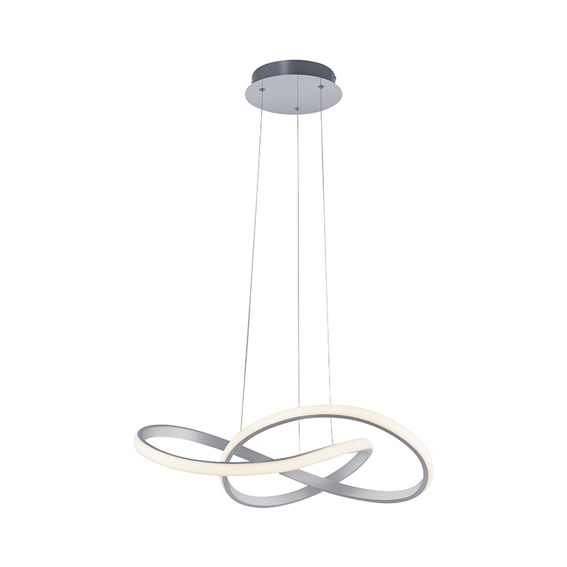 hanglampen Hanglamp staal 57 cm dimbaar incl. LED Viola Due StaalKunststof Staal Haal een echte eyecatcher in huis met deze Deze design hanglamp is gemaakt van