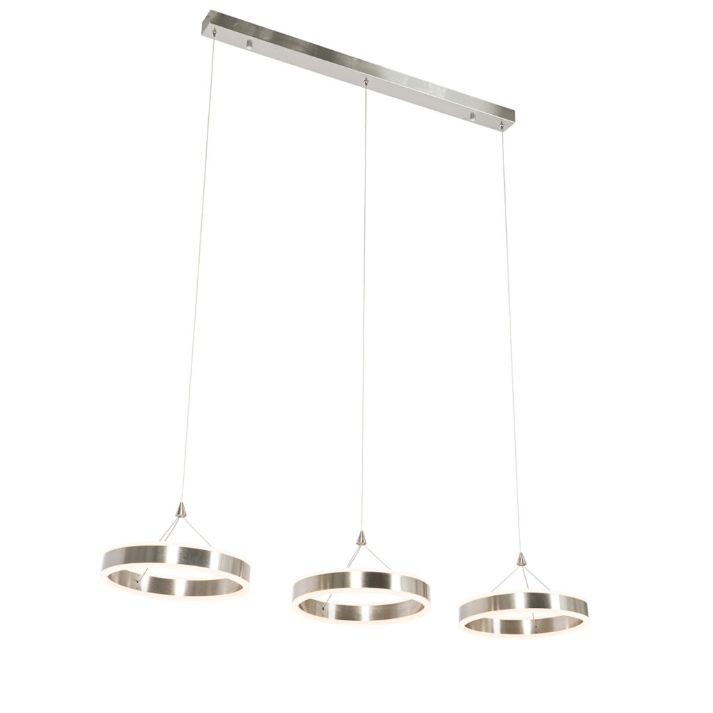 hanglampen Hanglamp staal langwerpig incl. LED dimbaar Lyani AluminiumStaalKunststof Staal Soms hoeft een lamp niet veel poespas te zijn om perfect in je