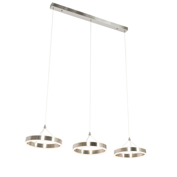 hanglampen Hanglamp staal langwerpig incl. LED dimbaar Lyani AluminiumStaalKunststof Staal Soms hoeft een lamp niet veel poespas te zijn om perfect in je