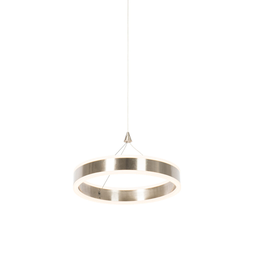hanglampen Hanglamp staal 30 cm incl. LED dimbaar Lyani AluminiumStaalKunststof Staal Soms hoeft een lamp niet veel poespas te zijn om perfect in je interieur