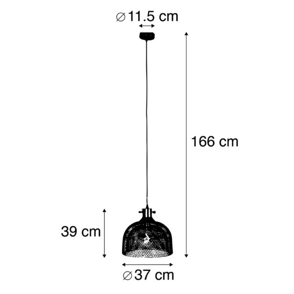 Industriële hanglamp staal - Maze - Afbeelding 3