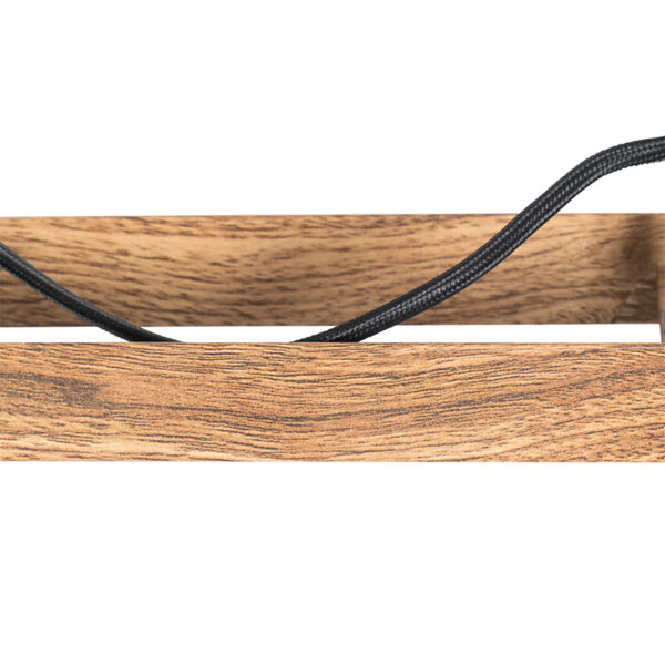 Industriële hanglamp staal met bruin 3-lichts - Mangoes - Afbeelding 2