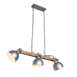 hanglampen hanglamp staal met bruin Mangoes Staal Naturel Ben je op zoek naar een stoer lamp voor boven de Dan is wat Zijn combinatie van hout zorgt ervoor dat