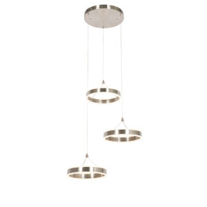 hanglampen Hanglamp staal rond incl. LED dimbaar Lyani AluminiumStaalKunststof Staal Soms hoeft een lamp niet veel poespas te zijn om perfect in je interieur