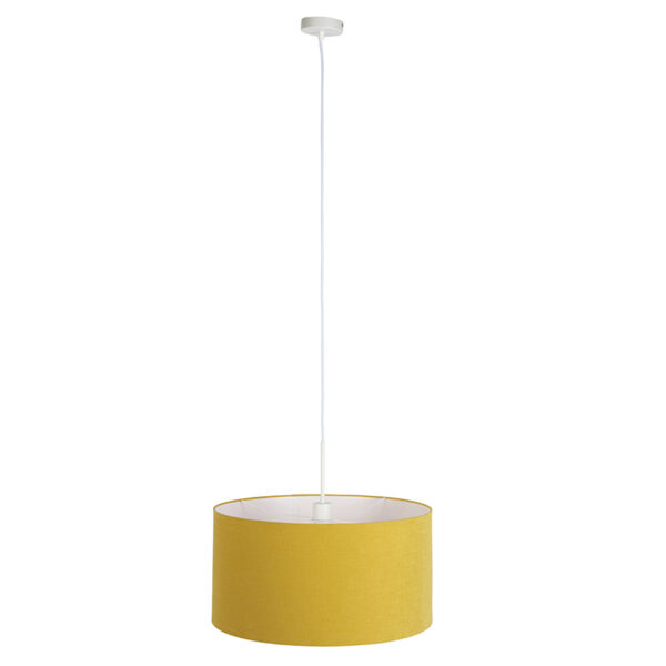 Hanglamp wit met gele kap 50 cm - Combi 1 - Afbeelding 2