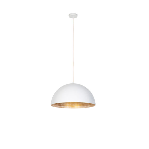 Industriële hanglamp wit met goud 50 cm - Magna Eco - Afbeelding 2