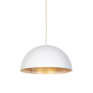 hanglampen hanglamp wit met goud 50 cm Magna Eco Staal Wit Een prachtige van Deze is een plaatje om te zien. lamp gemaakt staal. De buitenzijde en de