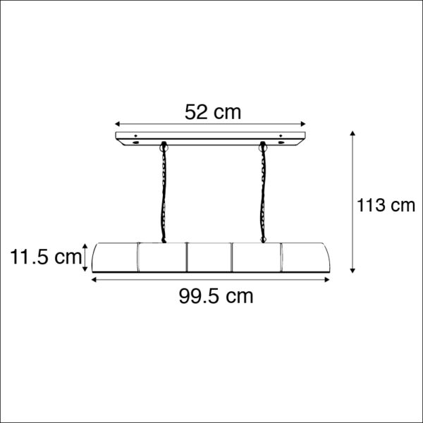 Industriële hanglamp zilver 4-lichts - Barrelo - Afbeelding 3