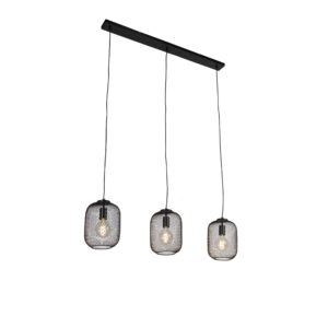 hanglampen hanglamp zwart 110 cm Bliss Mesh Staal Zwart is een opvallende hanglamp. Doordat hij afgewerkt met open kappen je mooi lichteffect op de muren. De
