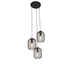 hanglampen hanglamp zwart 45 cm Bliss Mesh Staal Zwart is een opvallende en heeft leuk industrieel tintje. Je krijgt mooi lichteffect op je muren door de open