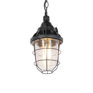 hanglampen hanglamp zwart Cabin GlasStaalSteen Beton Zwart Deze heeft iets weg van een ouderwetse scheepslamp maar dan in nieuw De vintage en stoere uitstraling