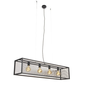 hanglampen hanglamp zwart 118 cm Cage Mesh Staal Zwart Heb je een grote eettafel of ruim Dan zou de daar perfect boven Het voordeel is dat deze lamp matcht in