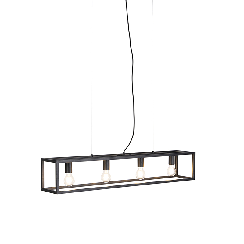 hanglampen hanglamp zwart Cage 4 Staal Zwart Lekker luchtig ontwerp met een sterk minimalistisch beeld kies je ook voor deze stijlvolle Jouw woning of kantoor