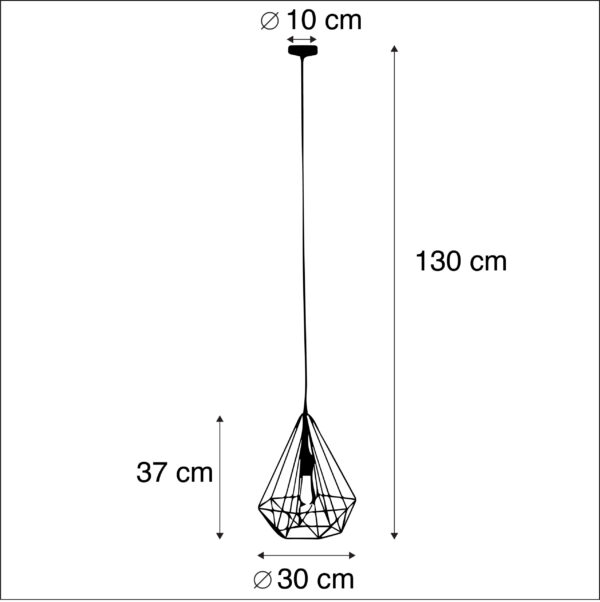 Industriële hanglamp zwart - Carcass Basic - Afbeelding 3