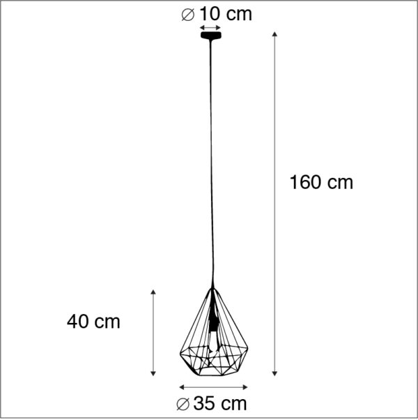 Industriële hanglamp zwart - Carcass - Afbeelding 3