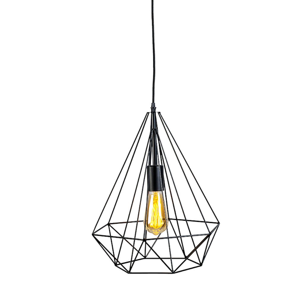 hanglampen hanglamp zwart Carcass Staal Zwart Design van enkel een frame gemaakt dun metaal draad in gelakt. Door de minimalistische vormgeving is lichtbron