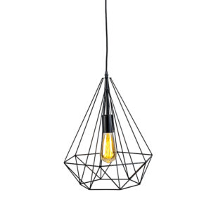 hanglampen hanglamp zwart Carcass Staal Zwart Design van enkel een frame gemaakt dun metaal draad in gelakt. Door de minimalistische vormgeving is lichtbron