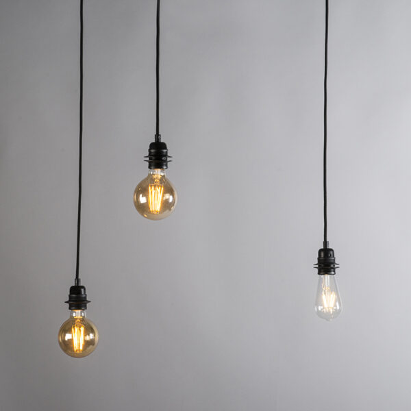 Industriële hanglamp zwart 3-lichts - Cava - Afbeelding 2