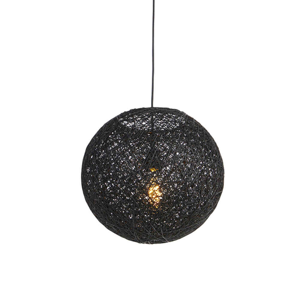 hanglampen Hanglamp zwart 35 cm Corda PapierStaal Zwart is een speelse hanglamp en voelt zich meteen Zowel in de woonkamer werkkamer of slaapkamer komt hij