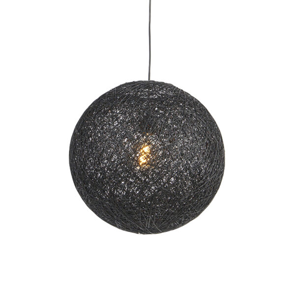 hanglampen Hanglamp zwart 45 cm Corda PapierStaal Zwart is een speelse hanglamp en voelt zich meteen Zowel in de woonkamer werkkamer of slaapkamer komt hij