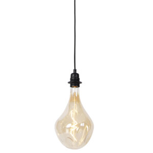 hanglampen Hanglamp zwart dimbaar incl. LED goud Cava Luxe Staal Zwart