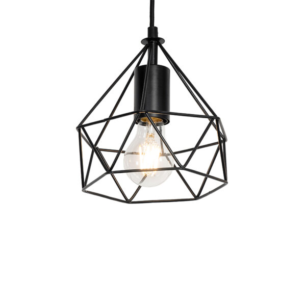 Industriële hanglamp zwart 4-lichts - Esva - Afbeelding 2