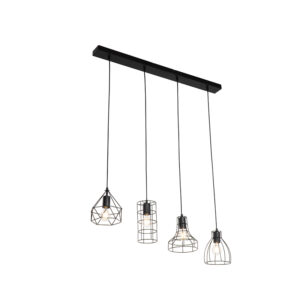 hanglampen hanglamp zwart Esva Staal Zwart Wie niet bang is voor diversiteit zit helemaal goed met de Esva. Deze mooie geeft door haar verschillende kappen een