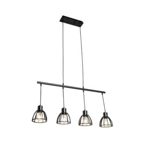 hanglampen hanglamp zwart Fotu StaalHout Zwart Wat is deze een stoere Hij gemaakt van hout met staal en afgewerkt in het zwrat. De vier open lampenkappen geven