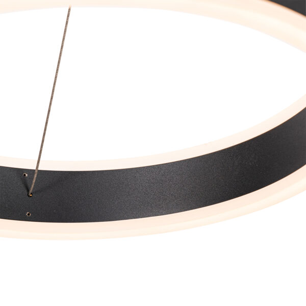 Hanglamp zwart langwerpig incl. LED 3-staps dimbaar 3-lichts - Lyani - Afbeelding 2