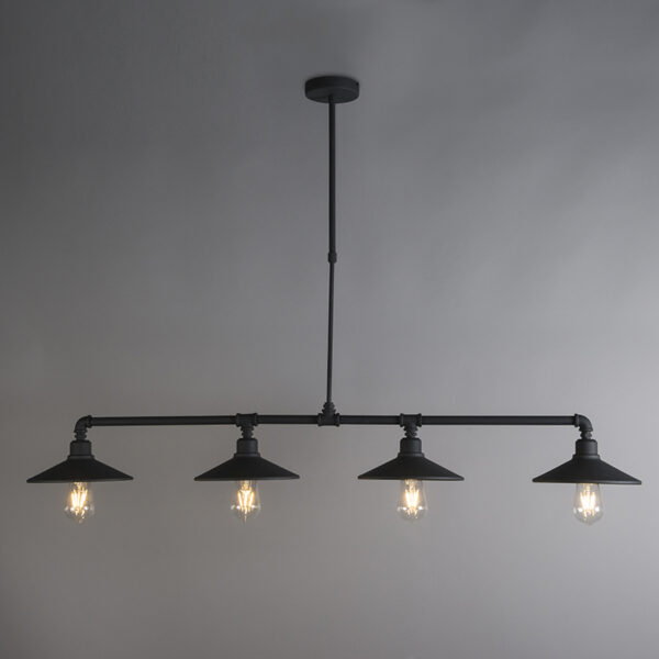 Industriële hanglamp zwart - 4 Laser - Afbeelding 2