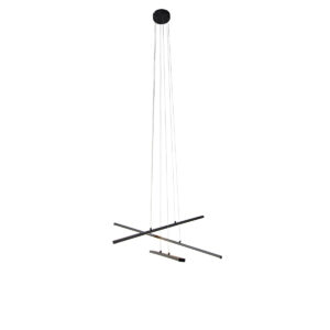 hanglampen Hanglamp zwart incl. LED dimbaar Jolanta Aluminium Zwart Een moderne hanglamp nodig in je Kies dan voor onze leuke Hij heeft een hoogte van 200 cm en
