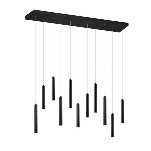 hanglampen Hanglamp zwart incl. LED dimbaar Tubas Staal Zwart is een hele mooie moderne hanglamp. Zijn vormgeving erg straks en door zijn 11 lichtpunten het