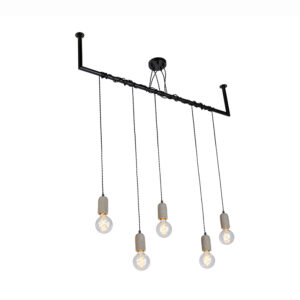 hanglampen hanglamp zwart met beton Cavoba Steen BetonStaal Grijs Ben je op zoek naar een stoere Stop dan nu deze is precies wat nodig Door het gebruik van