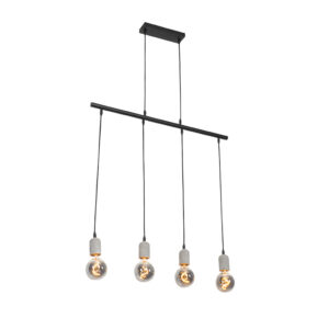 hanglampen Hanglamp zwart met beton Pedra Steen BetonStaal Zwart Haal een echte luxe lamp in huis deze hanglamp afgewerkt tijdloos en betonlook. Het zorgt voor
