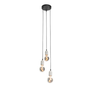 hanglampen hanglamp zwart met beton rond Pedra Steen BetonStaal Zwart Een luxueuze en eyecatcher in huis afgewerkt een armatuur beton. Wat uitstraling heeft