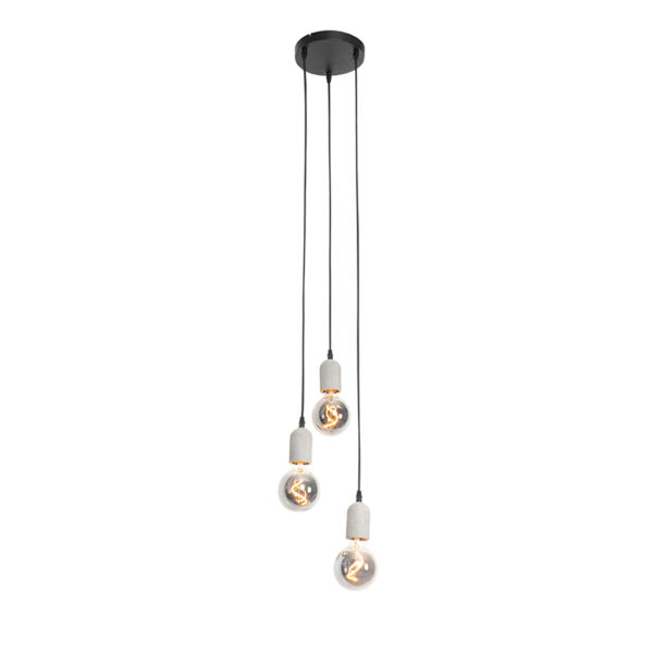 hanglampen hanglamp zwart met beton rond Pedra Steen BetonStaal Zwart Een luxueuze en eyecatcher in huis afgewerkt een armatuur beton. Wat uitstraling heeft