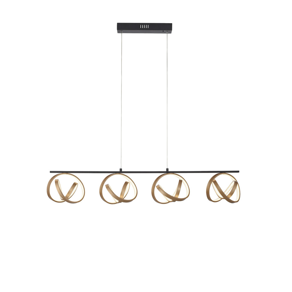 hanglampen Hanglamp zwart met goud afstandsbediening Josip Staal Zwart Zeg je design interieur dan zeg Deze hanglamp heeft een zwarte en gouden kleur is gemaakt