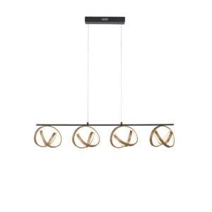 hanglampen Hanglamp zwart met goud afstandsbediening Josip Staal Zwart Zeg je design interieur dan zeg Deze hanglamp heeft een zwarte en gouden kleur is gemaakt