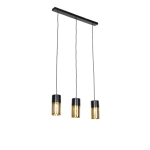 hanglampen hanglamp zwart met goud langwerpig Raspi Staal Op zoek naar een sfeermaker voor in je woonkamer eetkamer of Dan is wat Deze gemaakt van staal en