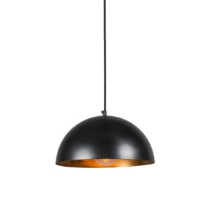hanglampen hanglamp zwart met goud 35 cm Magna Eco Metaal Zwart De is van onze favorieten. Hij past perfect in een stoer en industrieel interieur. Een verfijnde