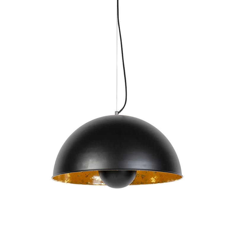 hanglampen hanglamp zwart met goud 50 cm Magna Eglip Staal Zwart De is van onze favorieten. Hij past perfect in een stoer en industrieel interieur. Een
