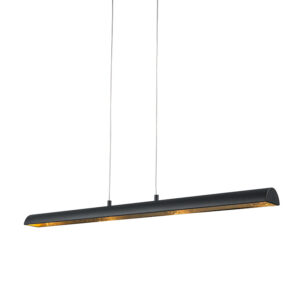 hanglampen Hanglamp zwart met gouden binnenkant incl. LED Balo 4 Staal Zwart Een gezellige eyecatcher in huis dat is de 4. De buitenkant van deze lamp modern en