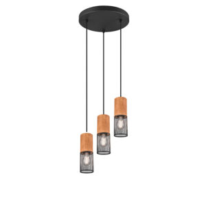 hanglampen hanglamp zwart met hout Manon StaalHout Zwart Plafondlamp heeft komt het beste tot zijn recht in een industrieel interieur. Deze staal gecombineerd