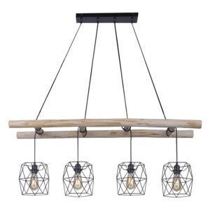 hanglampen hanglamp zwart met hout Mediena HoutStaal Zwart Wat een mooie Wij zijn fan van deze Mediena. Door staal te combineren krijgt de lamp uitstraling. De