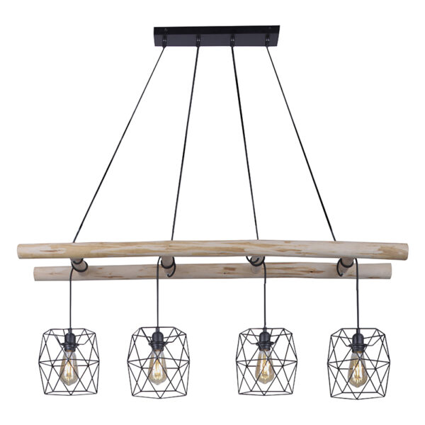 hanglampen hanglamp zwart met hout Mediena HoutStaal Zwart Wat een mooie Wij zijn fan van deze Mediena. Door staal te combineren krijgt de lamp uitstraling. De