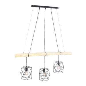 hanglampen hanglamp zwart met hout Mediena HoutStaal Zwart Wat een mooie Wij zijn fan van deze Mediena. Door staal te combineren krijgt de lamp uitstraling. De