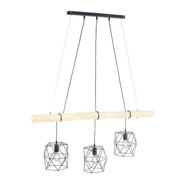 hanglampen hanglamp zwart met hout Mediena HoutStaal Zwart Wat een mooie Wij zijn fan van deze Mediena. Door staal te combineren krijgt de lamp uitstraling. De