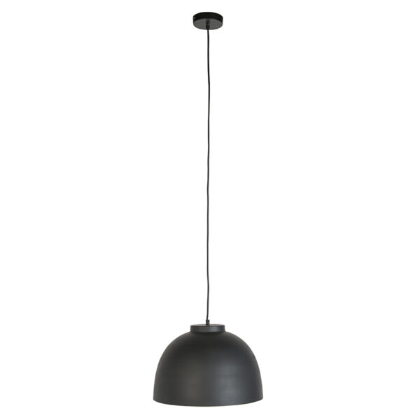 Hanglamp zwart met messing binnenkant 40 cm - Hoodi - Afbeelding 2
